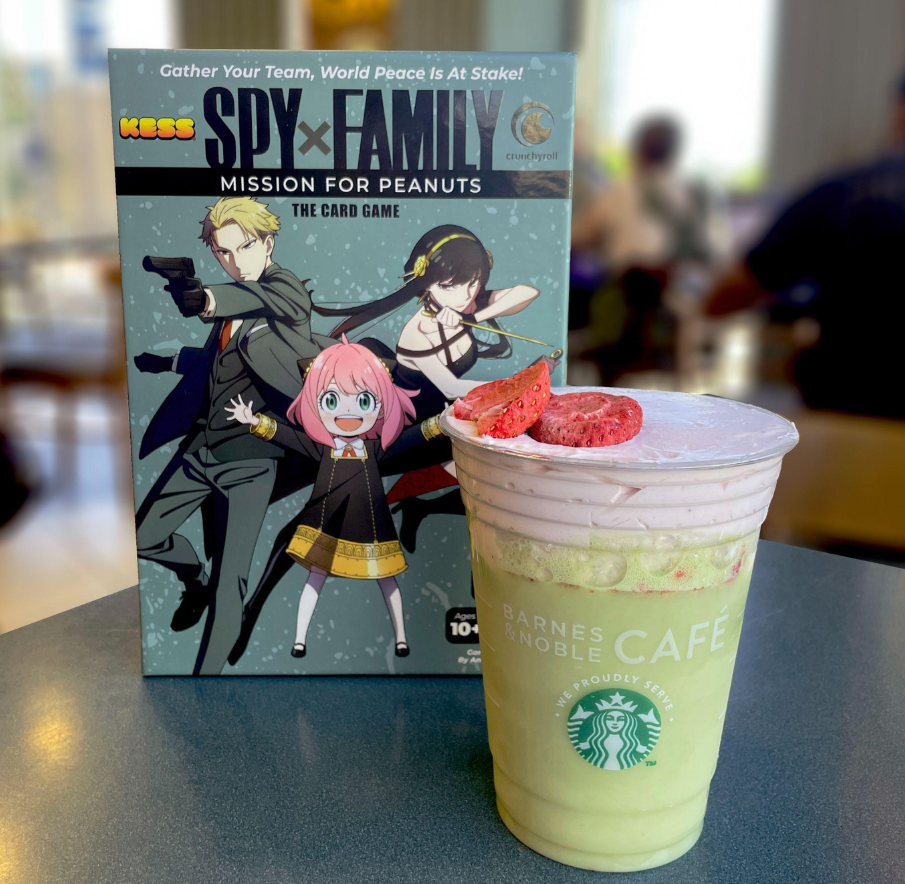 Spy x Family: Mission for Peanuts themed drink from the Barnes & Noble café
