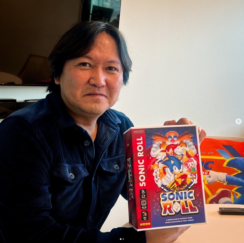 Copy of Sonic Roll signed by Takashi Iizuka, head of Sonic Team at SEGA