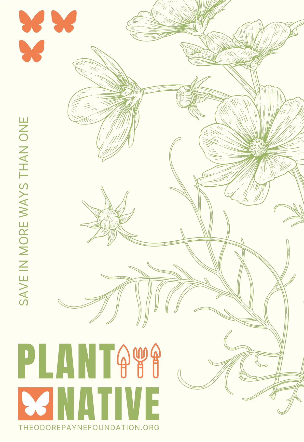 Exploration 3 poster, a campaign design built around the message plant native