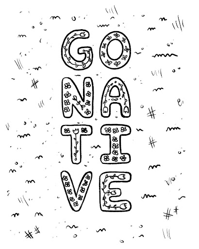 Poster rough: Go Native, lettering surrounded by dirt texture